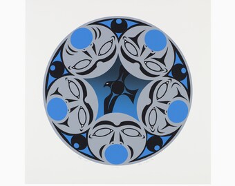 Vintage 1992 Susan Point Coast Salish Serigraph Ulksen