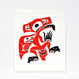 Vintage 1991 Raven Spirits Northwest Native Limited Edition Serigraph