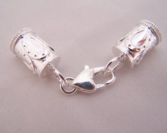 Beautiful .925 Sterling Silver Horse Shoe Design End Cap Set