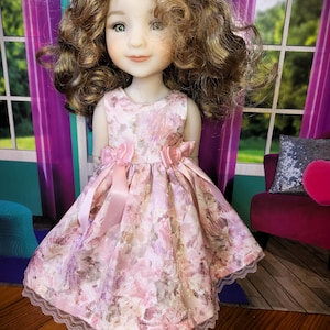 Pink Spring dress made for 14.5 inch Ruby Red Fashion Friends dolls