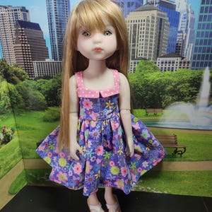 Purple flower dress made for 15 inch Ruby Red Fashion Friends dolls