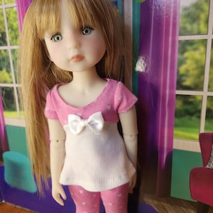Hearts, Valentine top and pants made for 14.5 inch Ruby Red Fashion Friends dolls