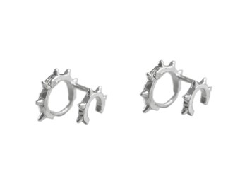 Boucles D Oreilles Double Anneaux Faux Piercing A Pique En