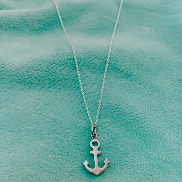 Collier ancre marine en argent 925