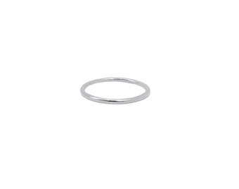 Bague de phalange anneau simple fin en argent massif