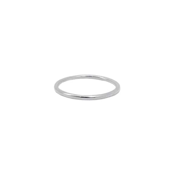 Bague de phalange anneau simple fin en argent massif