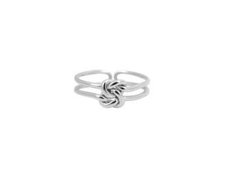 Silver double knot phalanx ring 925/1000