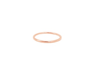 Bague de phalange anneau simple fin en Argent massif doré or rose ! Dernière pièce !