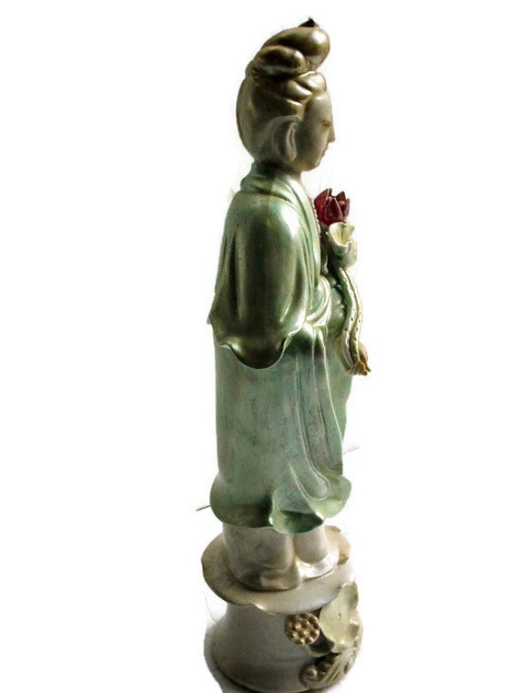 Porcelain Kwan Yin Figurine with Removable Hand Made in Hong Etsy