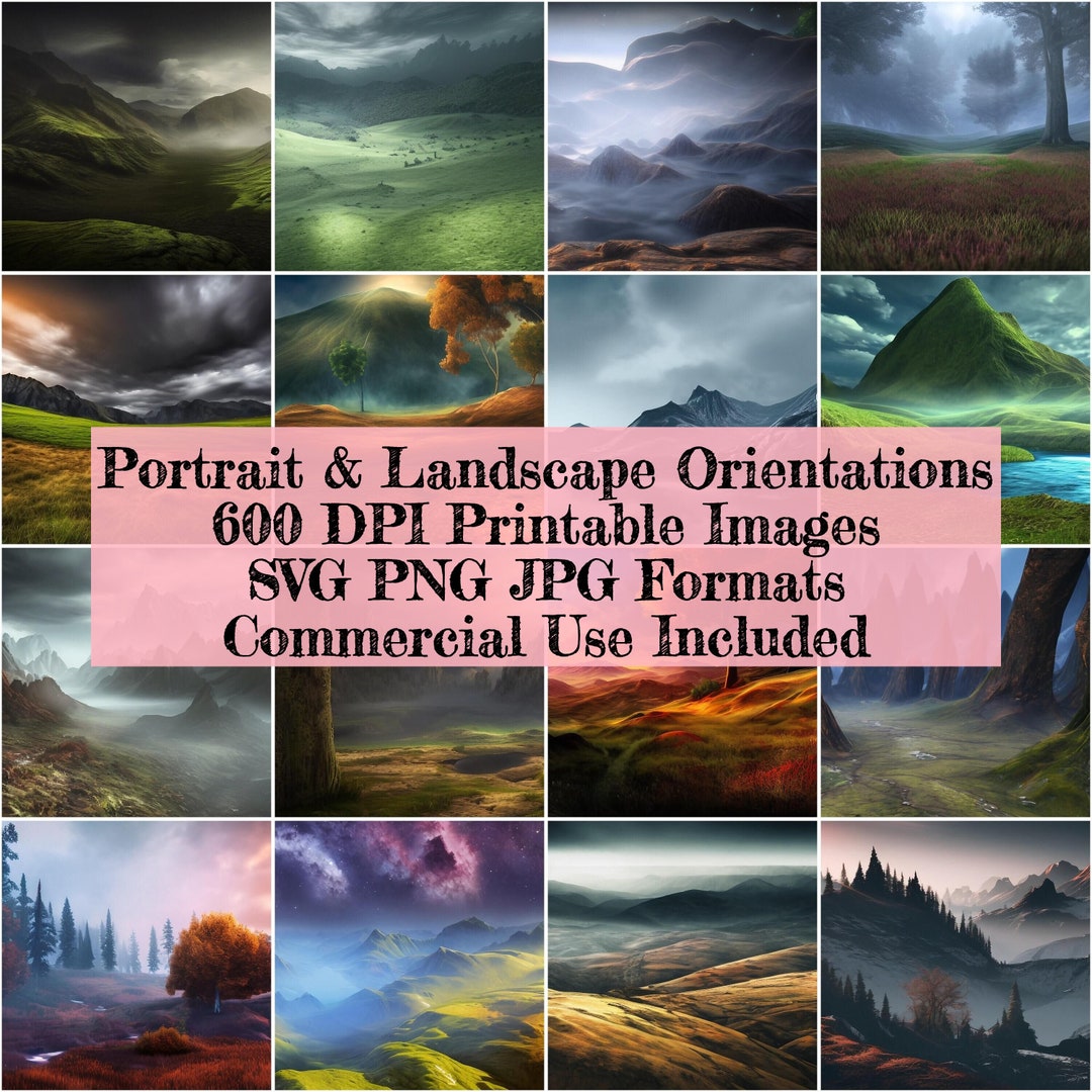 Printable Landscape Art Collection 16 Trendy Digital Prints Etsy