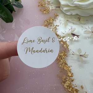 37mm folierte Cake Flavour Stickers. Pastell. Hochzeit Sticker. Party Sticker. Business Aufkleber.