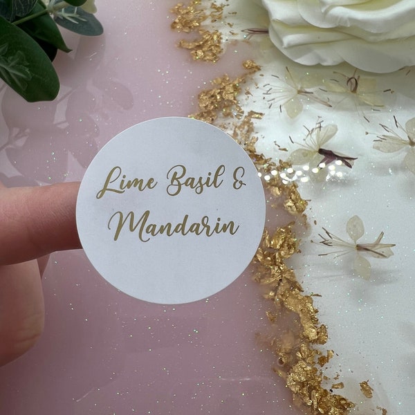 37mm folierte Cake Flavour Stickers. Pastell. Hochzeit Sticker. Party Sticker. Business Aufkleber.