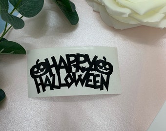 Happy Halloween Pumpkin Vinyl Halloween Decal Decoration Sticker
