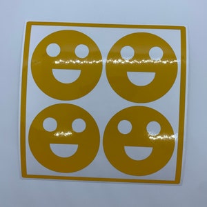 Reflective Smiley Face Decal Sticker. Safety Sticker.