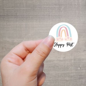 Happy Post Regenboog Sticker, Business Mail, Verpakking