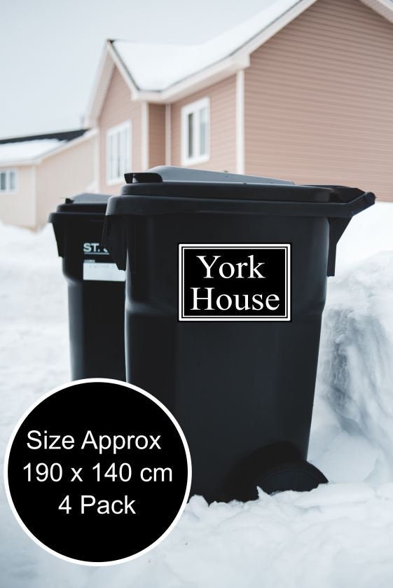 4x Custom Recycling Wheelie Bin House Name Sticker label Vinyl Etsy
