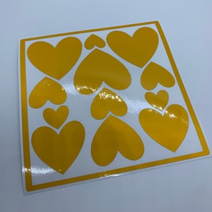 Reflective Heart Decal Sticker. Safety Sticker.