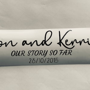 Personalised Our Story So Far Love Label Vinyl Decal Sticker
