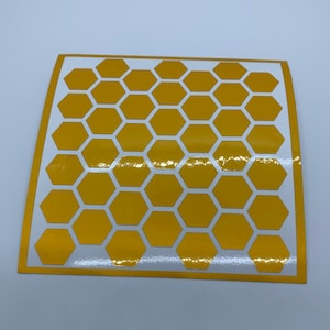 Reflective Hexagon Decal Sticker. Safety Sticker.