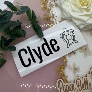 Custom Vivarium Name Sticker Label Turtle