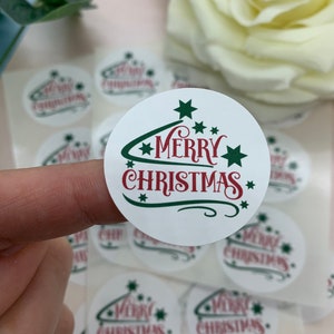 35 Merry Christmas Stickers 37MM