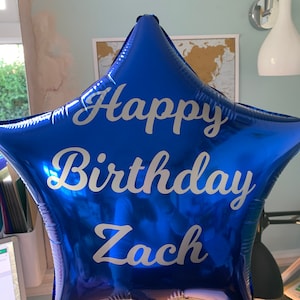 Personalised Balloon Vinyl Decal. Happy Birthday VINYL DECAL ONLY