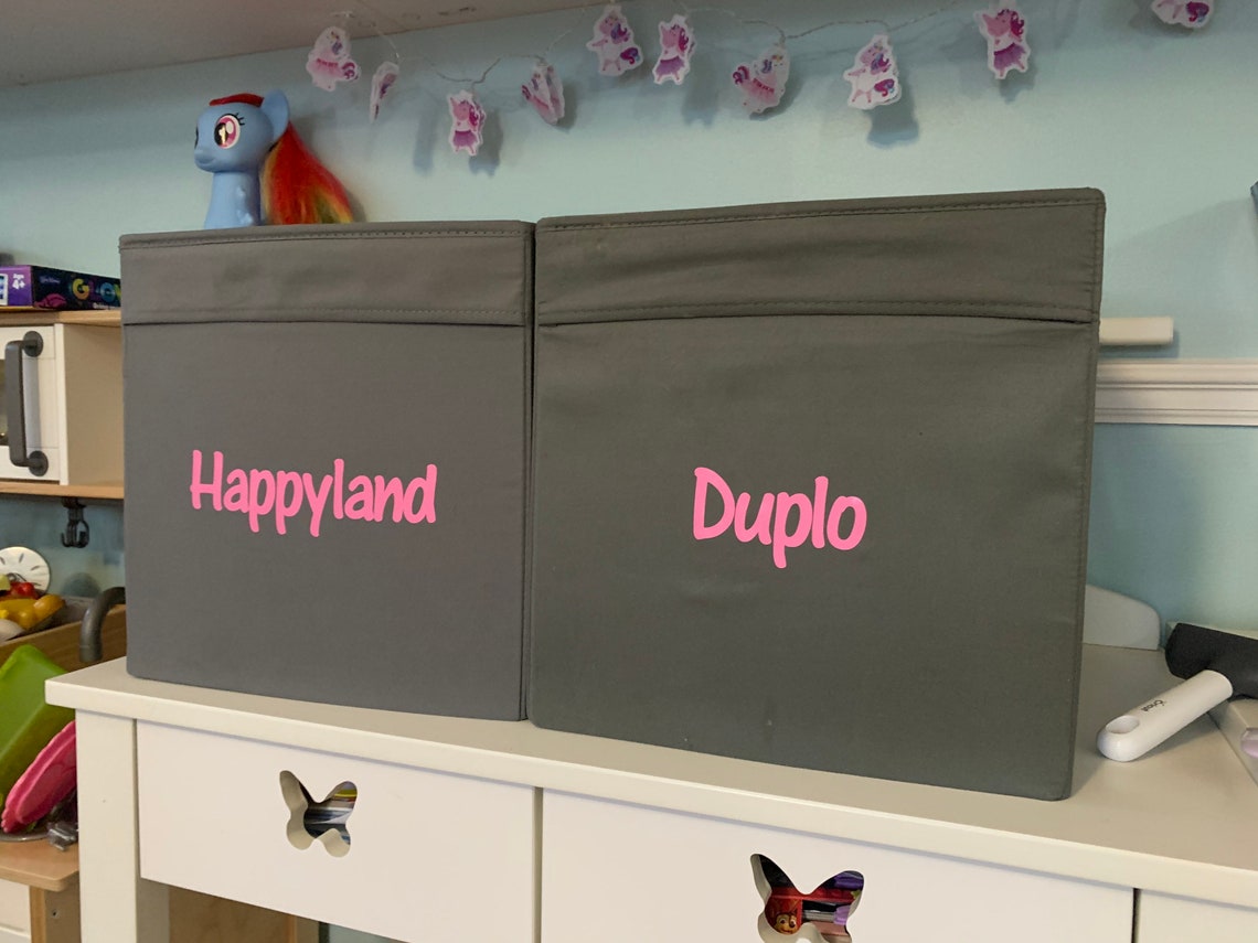Custom Storage Label Cube Toy Storage Sticker Playroom Kids Etsy UK
