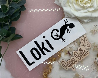 Custom Vivarium Name Sticker Label Gecko Lizard