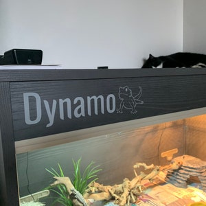 Individuelle Vivarium Namen Aufkleber Bartagame Eidechse