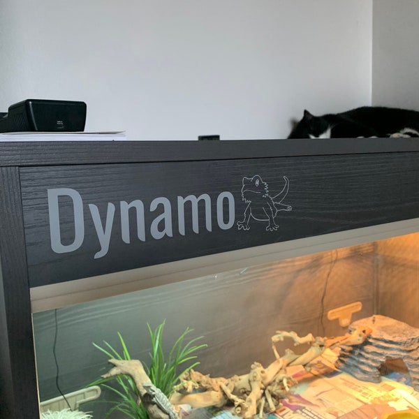 Custom Vivarium Name Sticker Label Bearded Dragon Lizard