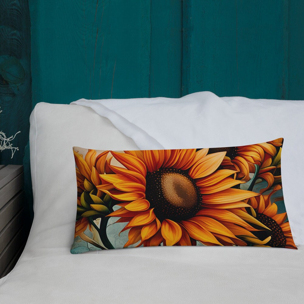 Latch Hook Pillow Sunflower European and American Style DIY