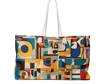 Modern Art Themed Bags and Accessories - Bold Mid Century Design Printed on Weekender Bag