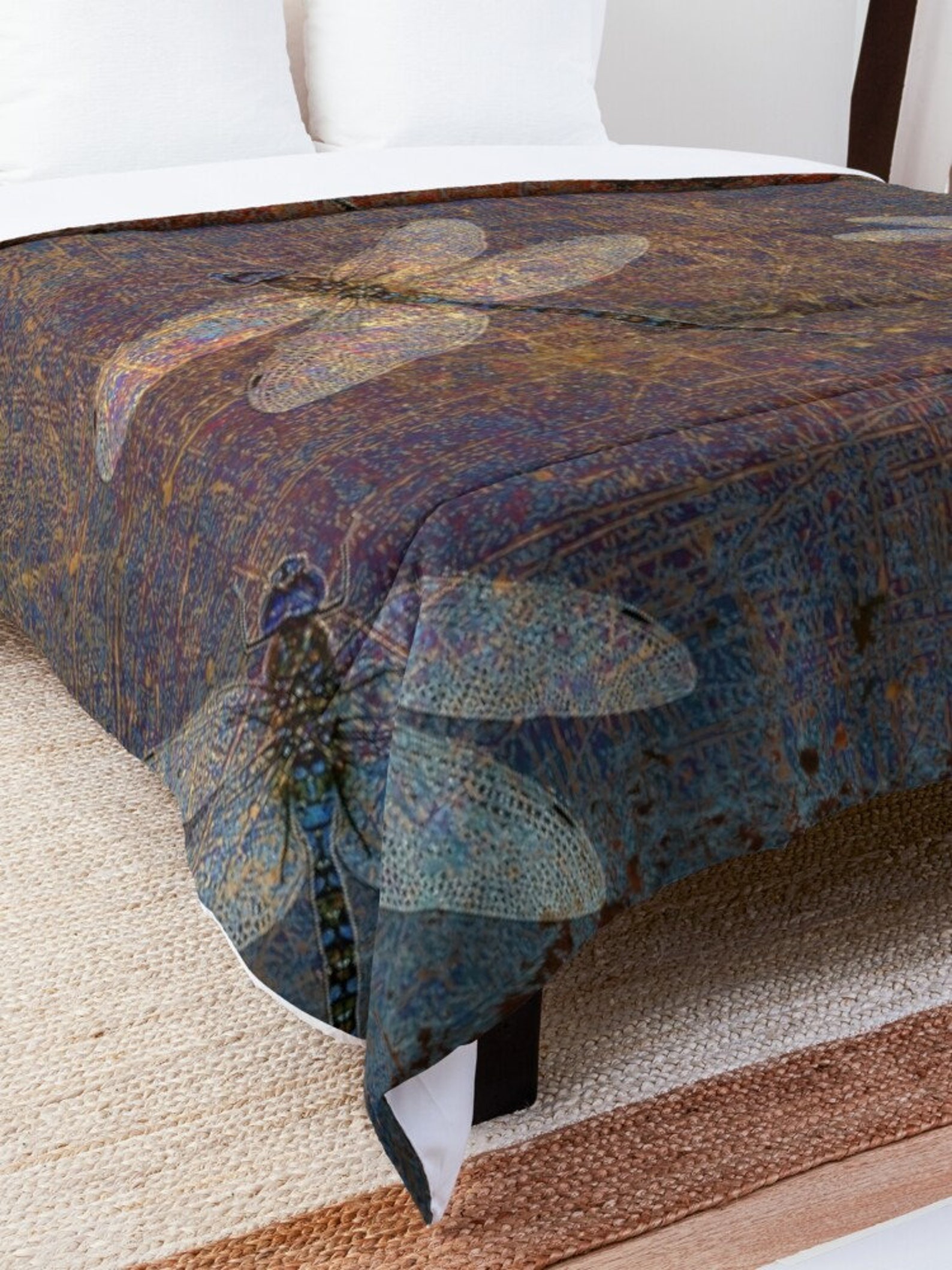 Dragonfly Themed Bedding Flight of Dragonflies on Distressed Etsy