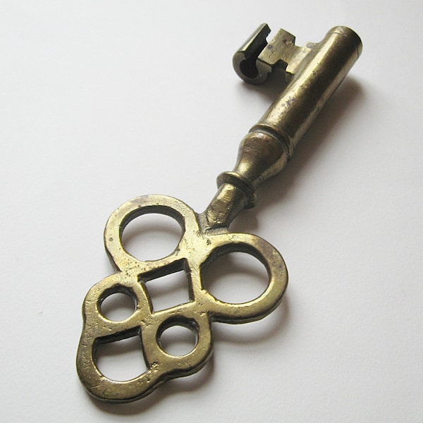 Vintage Ornamental Brass Key 7 Inches Long