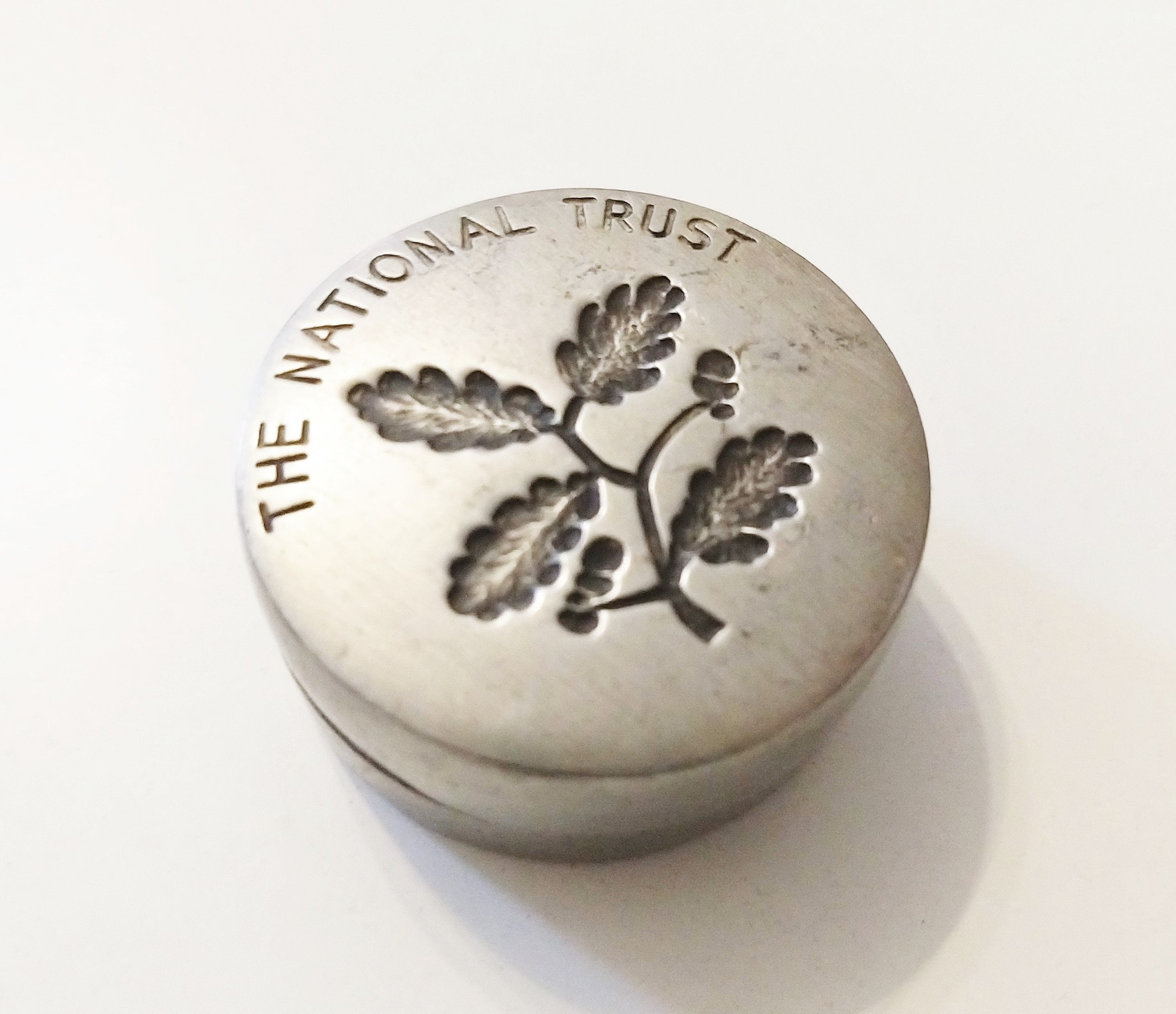 The National Trust Small Lidded Box Vintage Pewter Souvenir Etsy