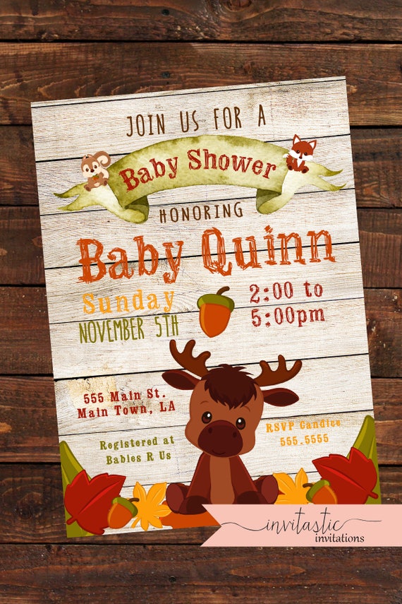 moose themed baby shower