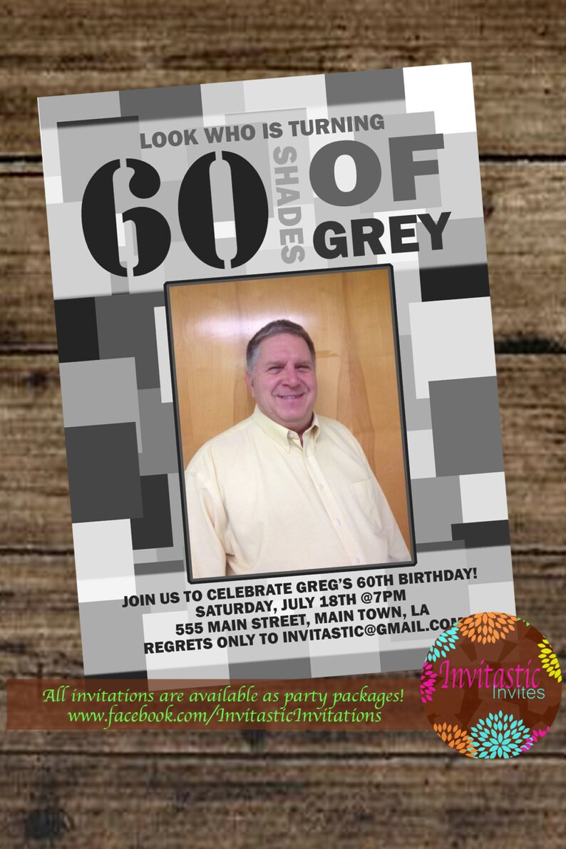 50 Shades Of Grey Milestone Birthday Invitation 30th 40th Etsy