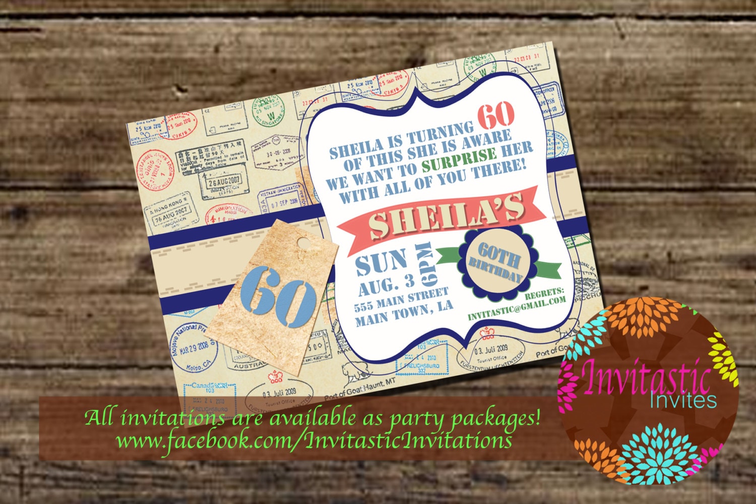 Travel Themed Party Invitations 10