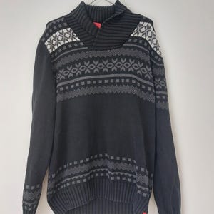 Vintage Cotton Sweater, Knitwear, Unisex Jumper, Wool 80s Pullover, Vintage Sweaters, Sweater Archive Size L