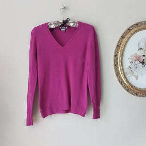 Vintage STILE BENETTON Merino Extra Fine Wool Sweater, Merino Knitwear V-Neck, Jumper, Wool Pullover, Size XS