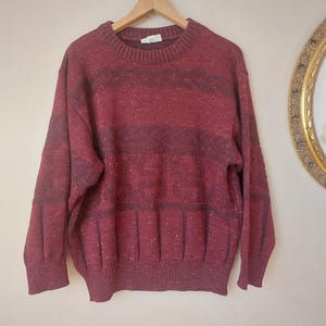 Vintage Retro Sweater, 80s Knitwear, Unisex Jumper,  80s Pullover, Vintage  Knitted Sweater, Grandpa Sweater, Archive Clothes 48