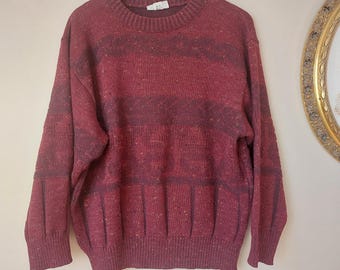 Vintage Retro Sweater, 80s Knitwear, Unisex Jumper,  80s Pullover, Vintage  Knitted Sweater, Grandpa Sweater, Archive Clothes 48