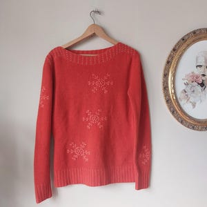 Vintage  Embroidered Sweater, Unique Angora and Wool Knitwear, Pullover, Blouse, Women's Unique Knit Size M/L