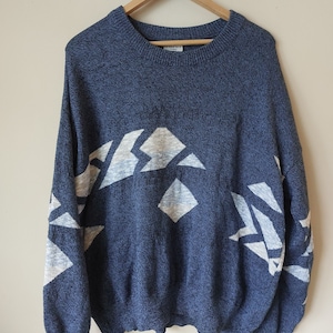 Vintage Retro Sweater, 80s Knitwear, Unisex Jumper,  80s Pullover, Vintage  Knitted Sweater, Grandpa Sweater, Archive Clothes