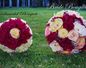 Burgundy, light peach, orange, pink and Gold Wedding Paper Glamour Bouquet. Bridesmaids bouquet, Wedding Theme, brides to be. FREE shipping!