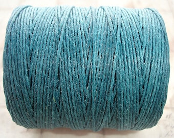 7ply Irish Waxed Linen Cord - Teal - 1 Yard