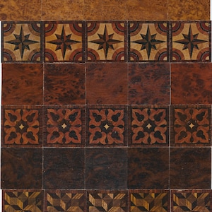 MARQUETRY Tiny WOODEN TILES - Garbaty Tarso Holzbilder Cards Issued in Kur Mark Cigarettes 1932