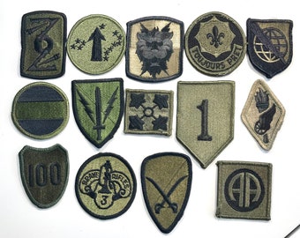 Vintage ARMY PATCHES Military Shoulder Insignia Uniform U.S. Pick a Patch D  