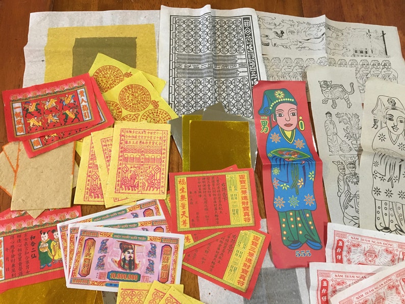 Huge Joss Paper Assortment Asian Burnt Offerings Ritual Etsy