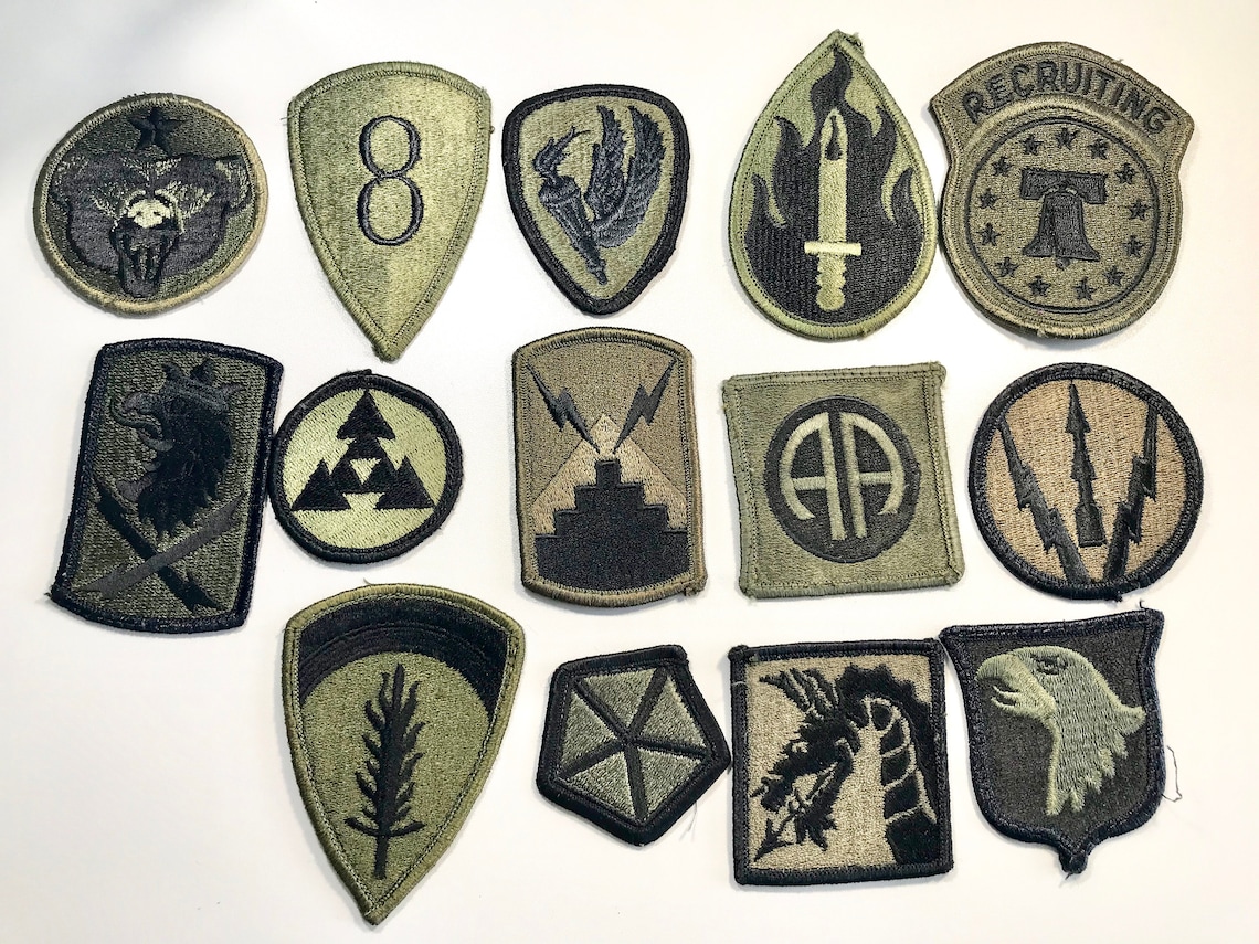 Vintage Army Patches Military Shoulder Insignia Uniform Us Etsy